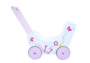 bunter holz puppenwagen