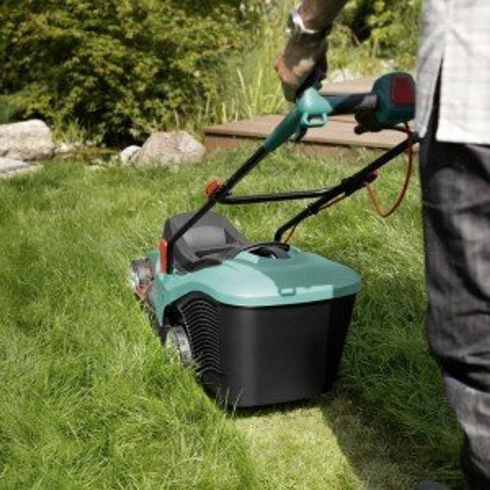 Rasenmäher im heimischen Garten