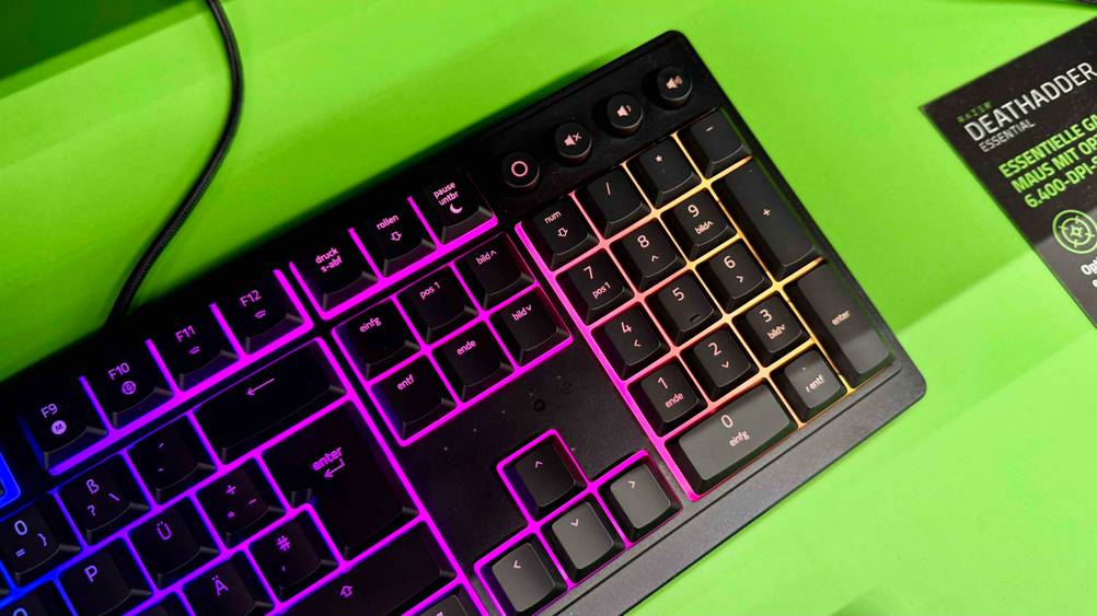 Razer-Tastatur-Test: Nahaufnahme des Nummerblockes.
