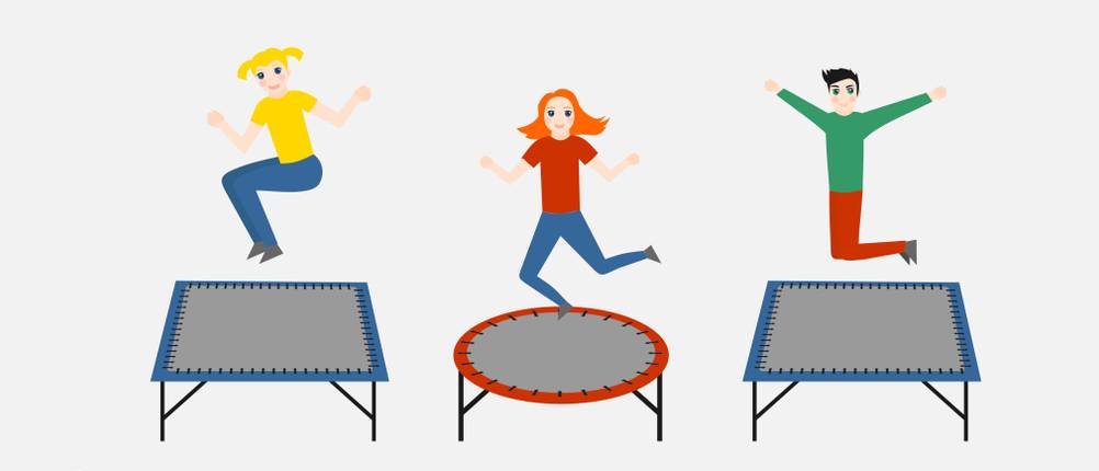 eckiges Trampolin Test