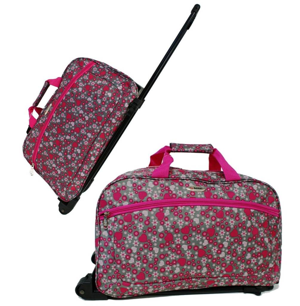 Reisetasche bunt mit Rollen und Teleskopgriff