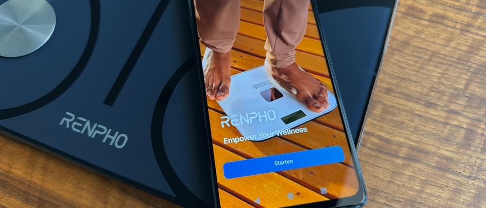 Die App der Renpho ES-CS20M ist auf einem Handy geöffnet