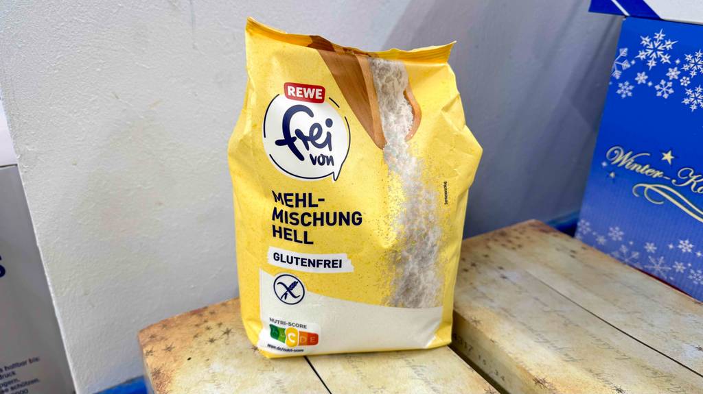 Glutenfreies Mehl im Test: Auf der Verpackung ist der Nutriscore angegeben.