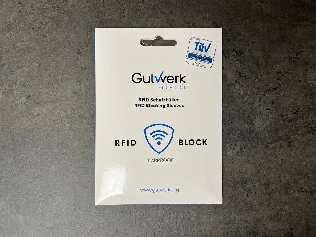 Die Verpackung der RFID-Blocker.