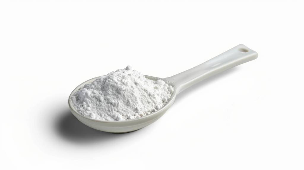 Ribose-Test: Auf einem Löffel befindet sich Ribose-Pulver. 