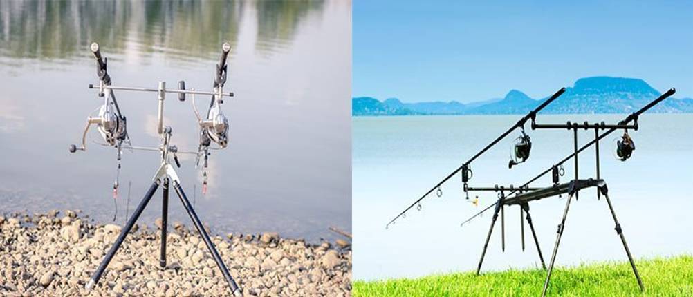 Rod-Pod mit drei und mit vier Beinen