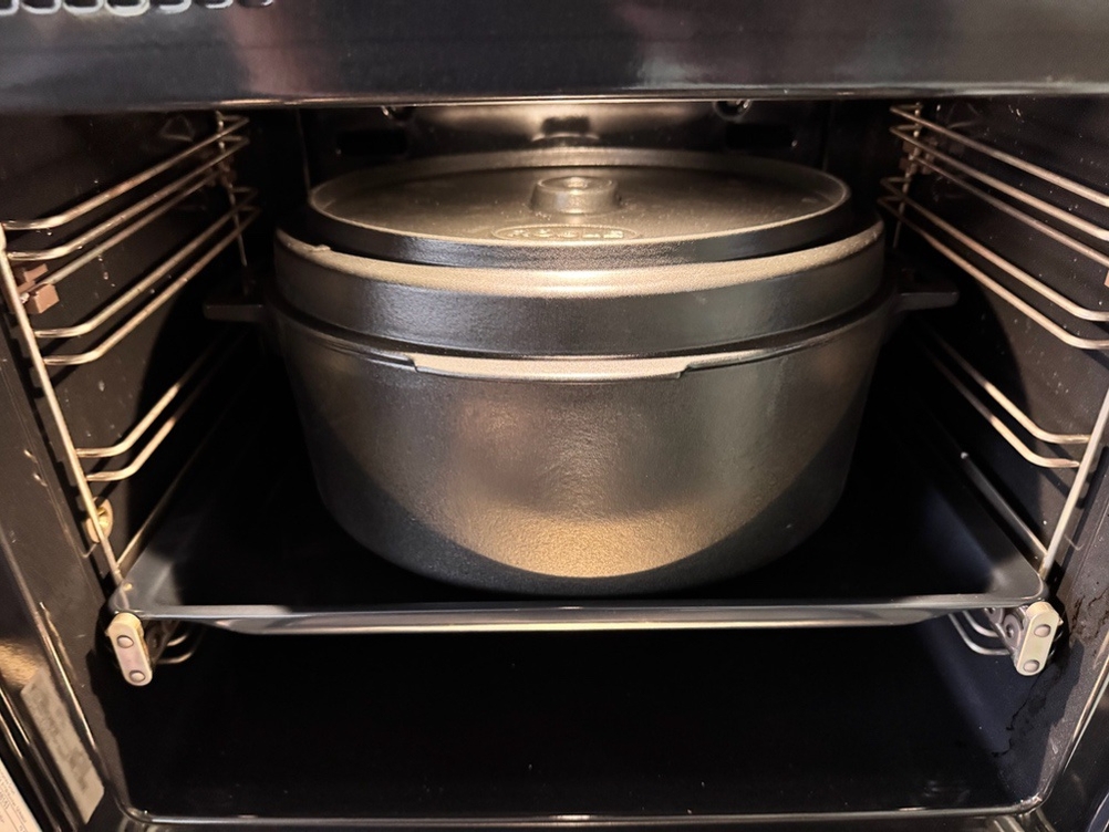 Der Rösle Vario steht in einem Ofen