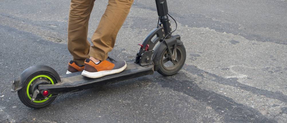 Roller mit Luftreifen Test
