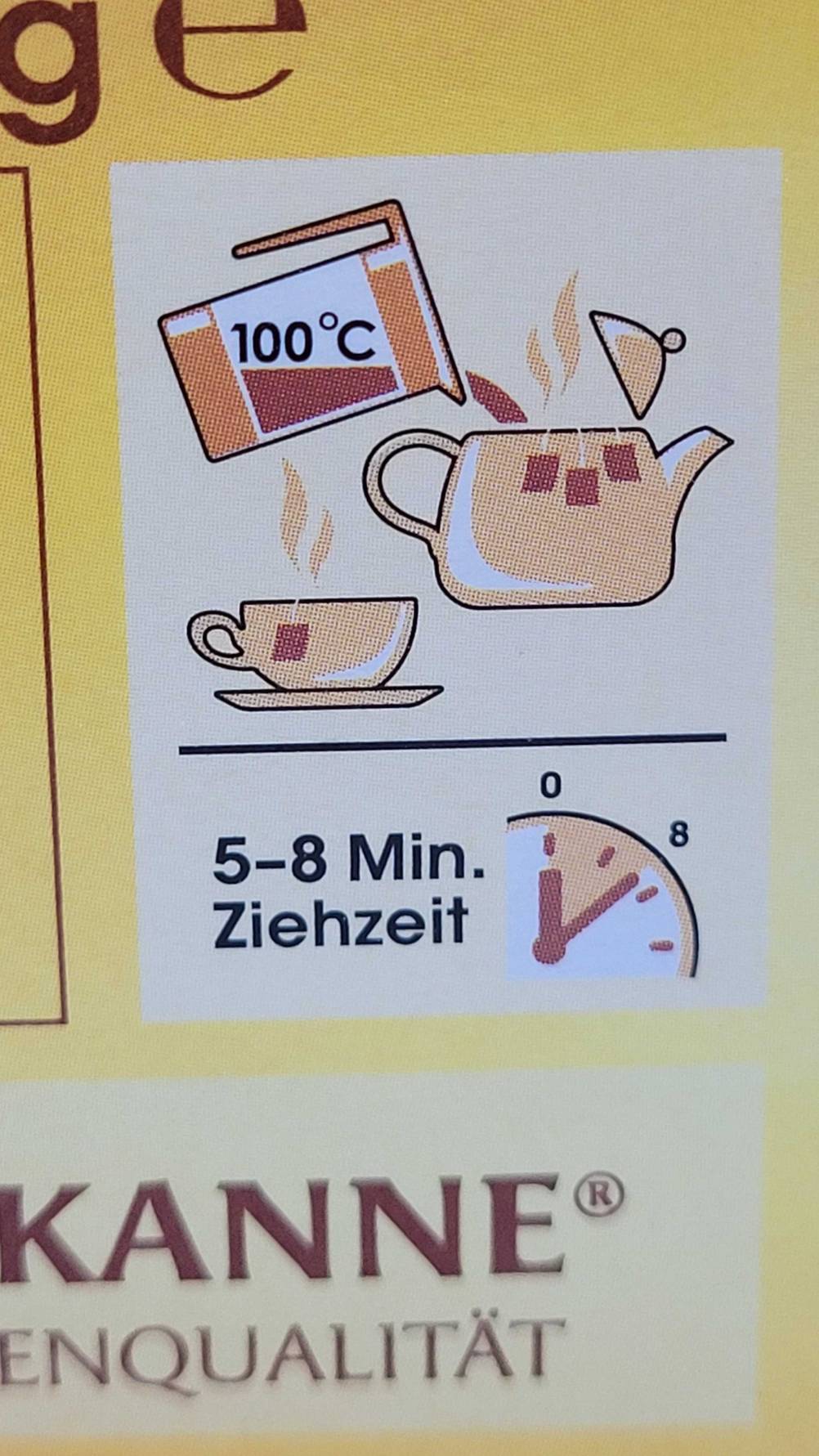 Zubereitungsinformationen zu einem getesteten Rooibos-Tee.