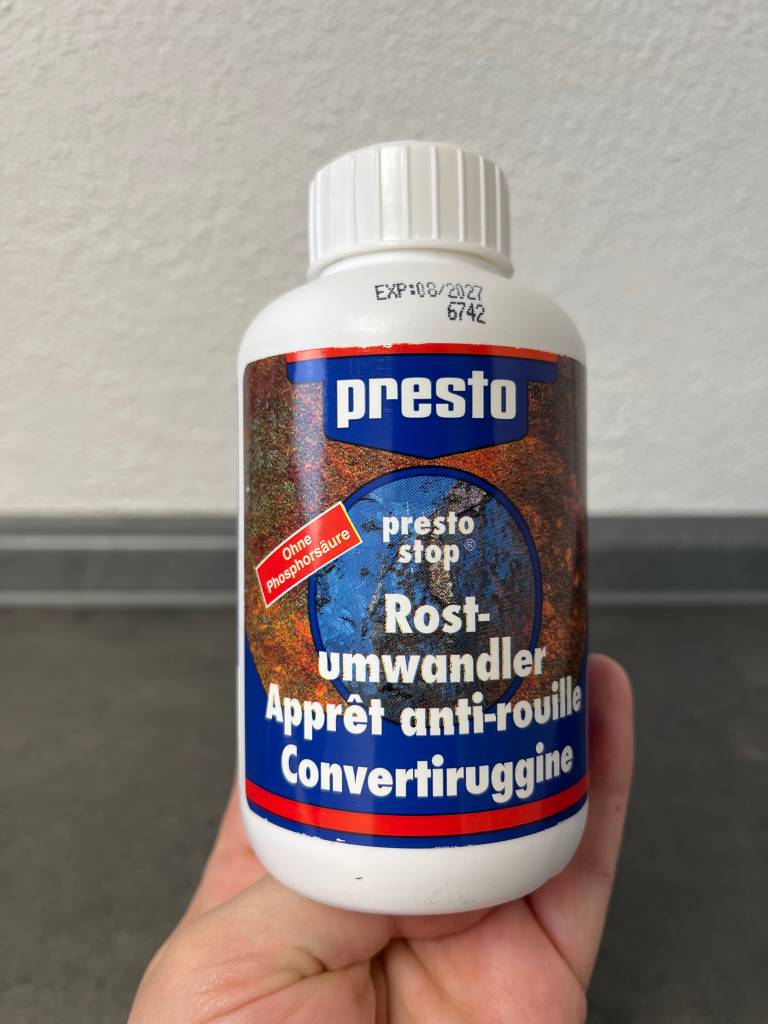 Rostumwandler Presto enthält keine Phosphorsäure