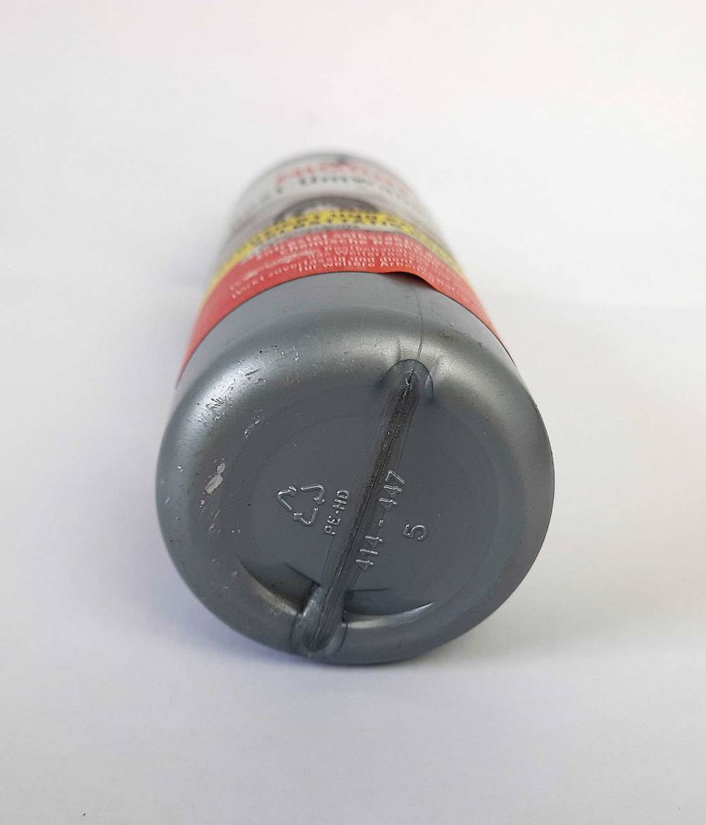 Getestet: Der Boden der Flasche des getesteten Rostumwandlers.