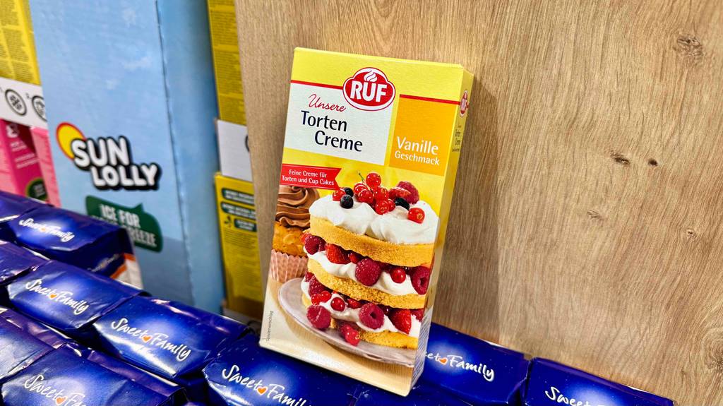 Auf der Verpackung von getesteter Tortencreme steht die Geschmacksrichtung.