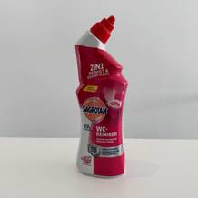 Sagrotan WC-Reiniger Blütenfrische auf einer Anrichte