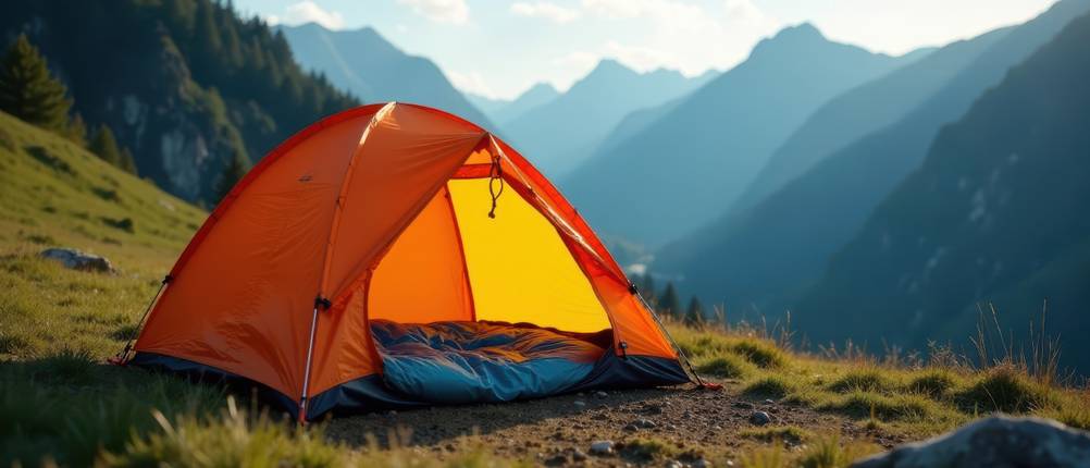 Salewa-Zelt-Test: Ein Zelt in den Bergen.