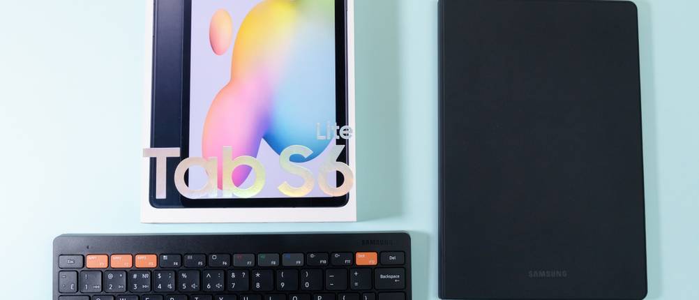 Samsung-Galaxy-Tab-S6-Lite-Hülle mit Tastatur-Test