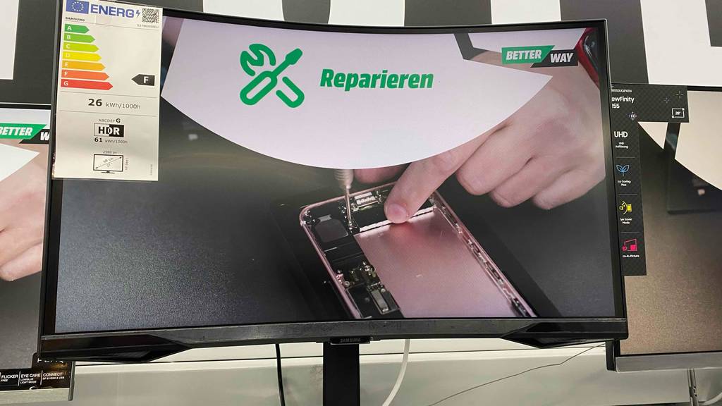 WQHD-Monitor 27 Zoll Test: Gesamtansicht des Monitors.