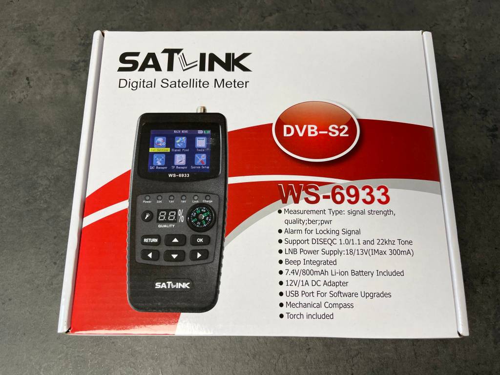 Sat-Finder mit Original-Verpackung.