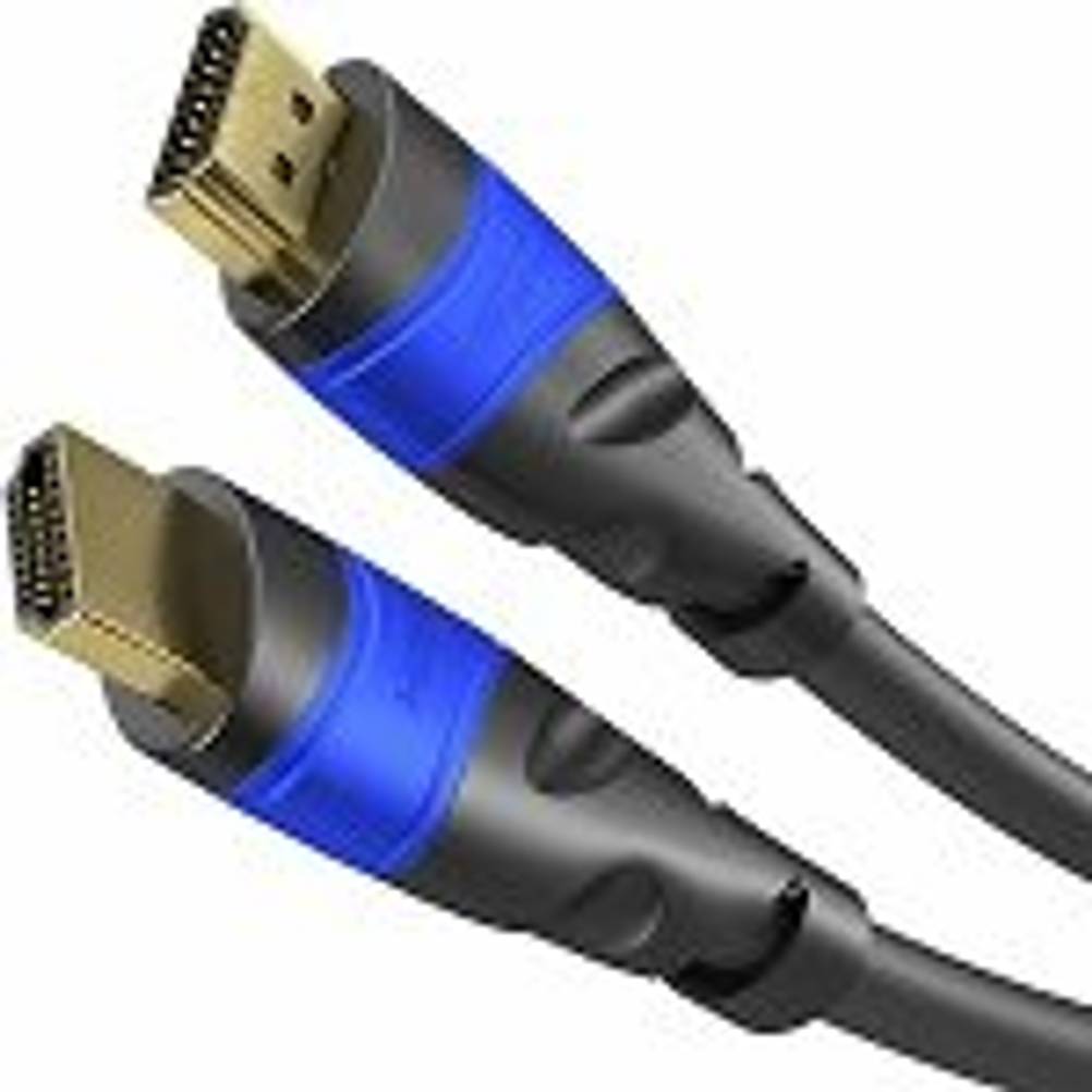 blau-schwarze HDMI-Kabel mit vergoldeten Steckern