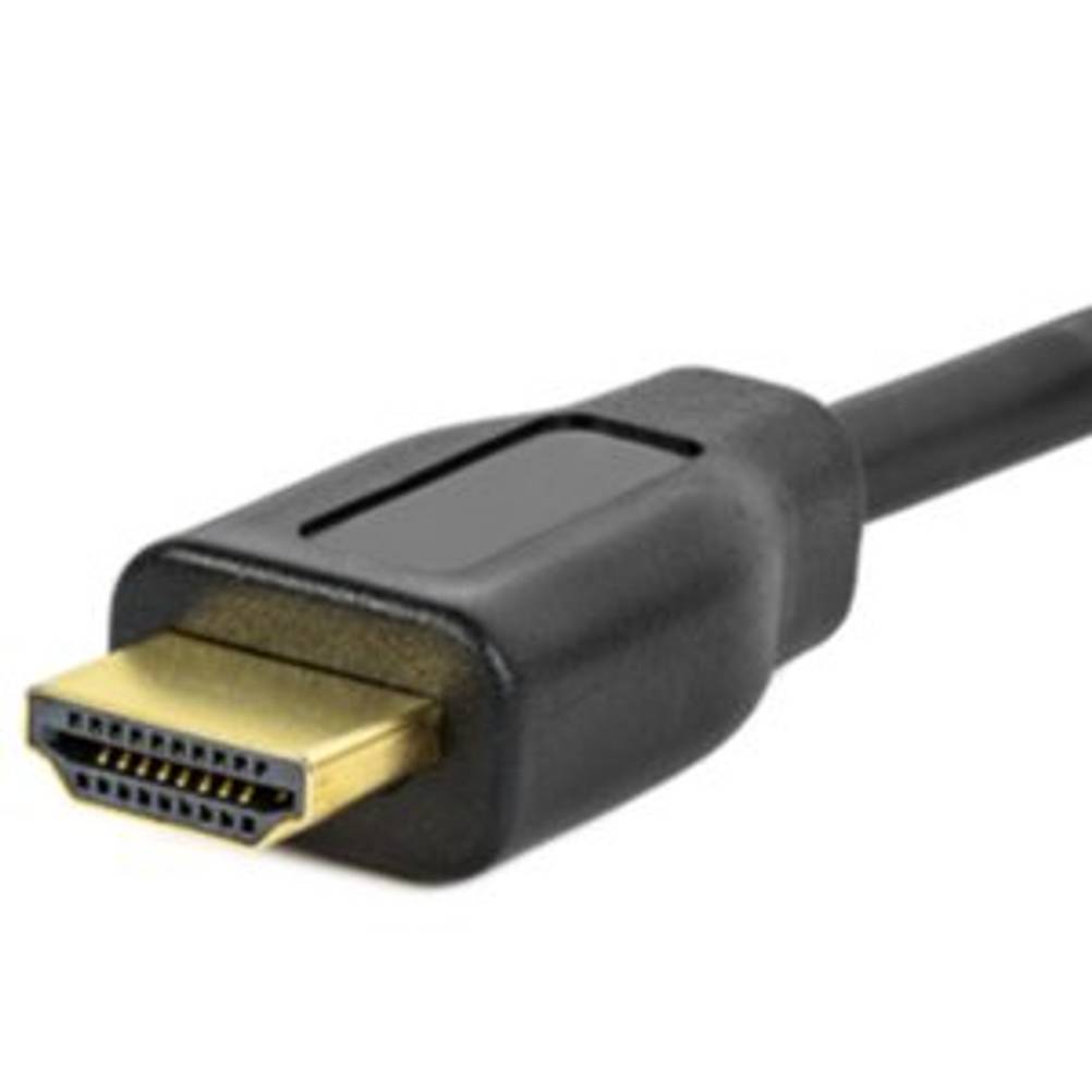 schwarzes HDMI-Kabel mit vergoldetem Stecker