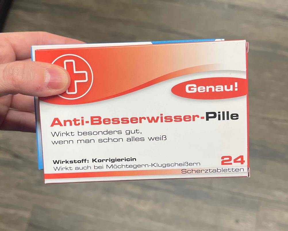 Getestet: Die Scherztabletten von vorne.