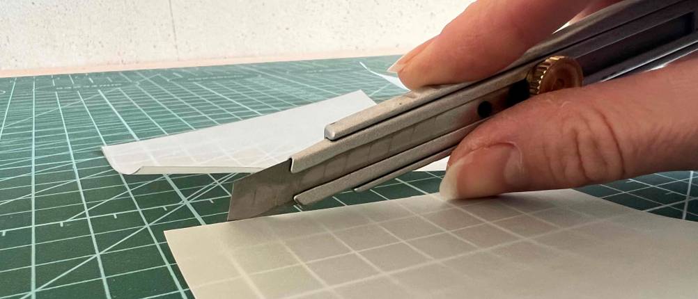 Schneidematte mit Cuttermesser