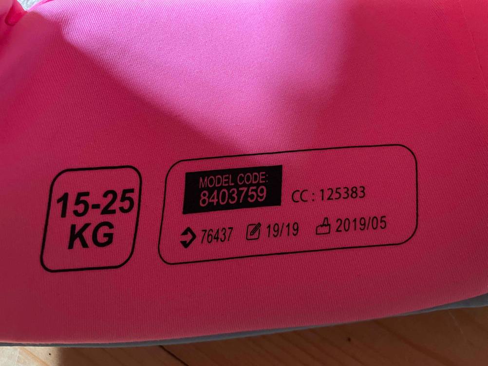 Aufdruck auf einer Schwimmlernweste