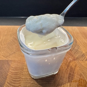 Ein Löffel mit Joghurt aus dem SEB YG660100