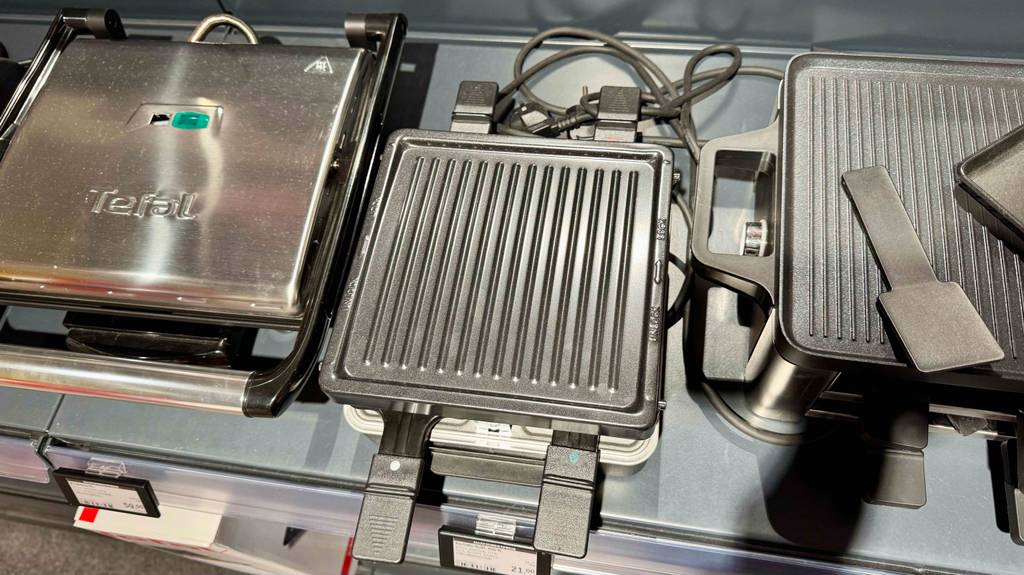 Blick von oben auf ein getestetes Mini-Raclette.