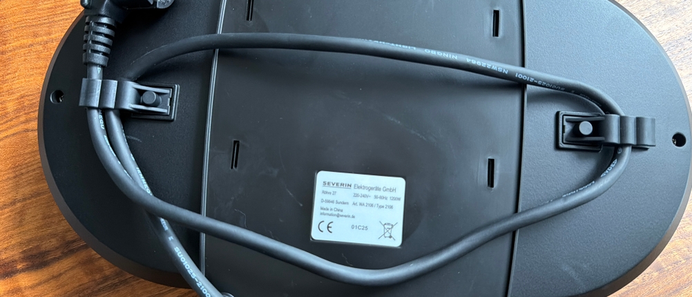 Die Unterseite vom Severin WA 2106