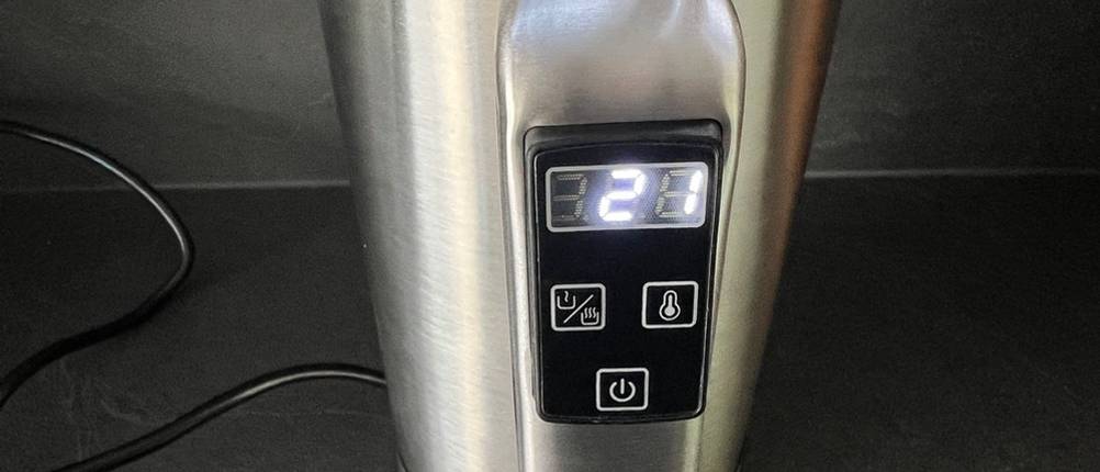 Temperaturanzeige beim Severin-WK-3418 (Anzeige zeigt 21 an)