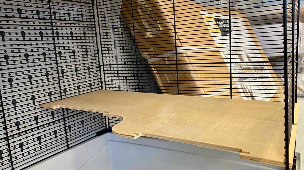 Hamsterkäfig getestet: Blick in den Innenraum des Käfigs.