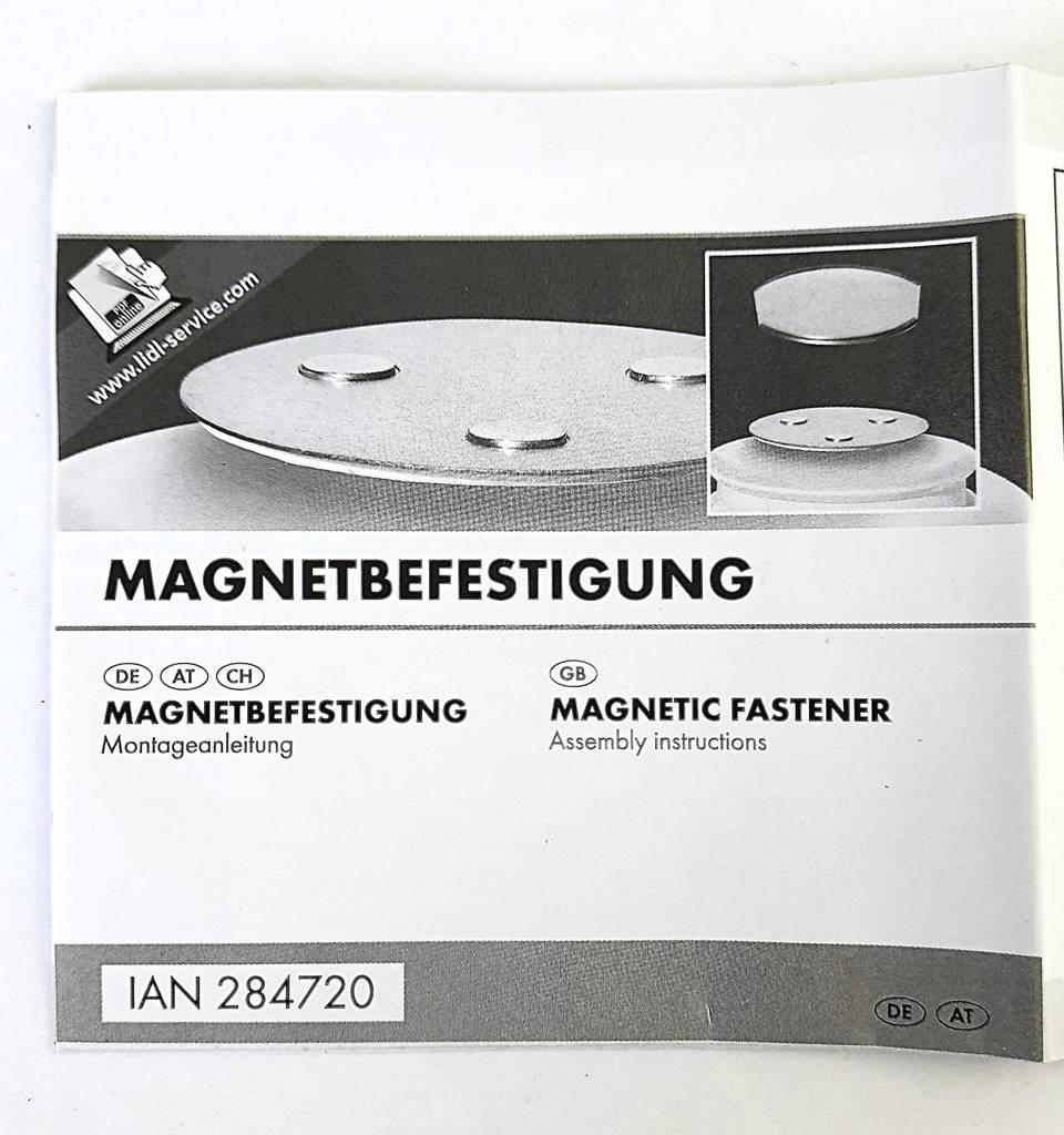 Blick auf die Anleitung eines Rauchmelder-Magnethalters im Test.