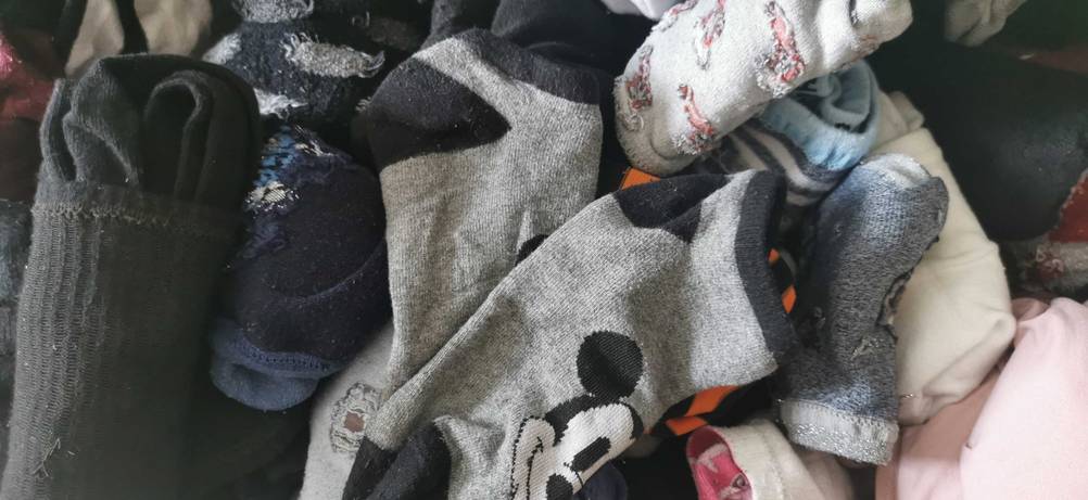 Ein Haufen der getesteten Sneaker-Socken.