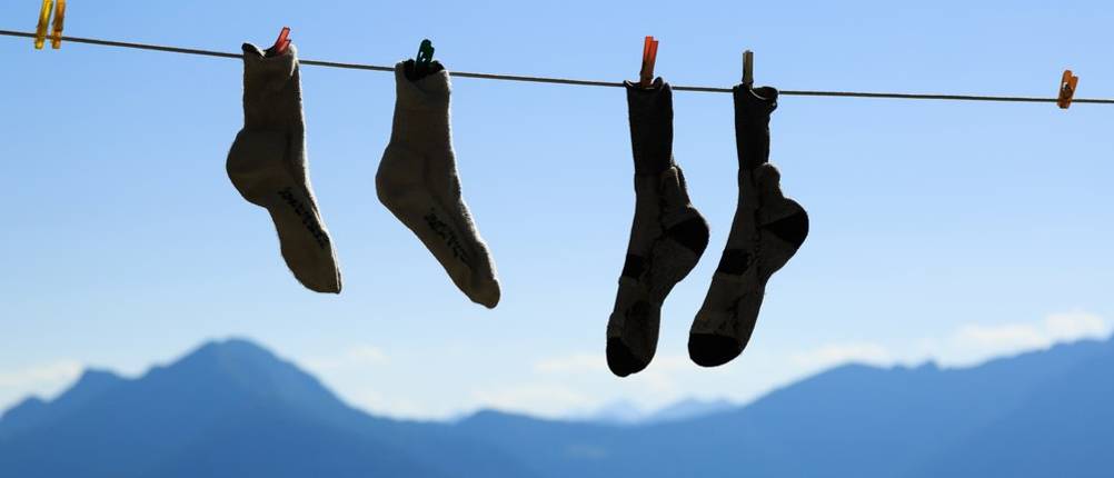 Socken waschen