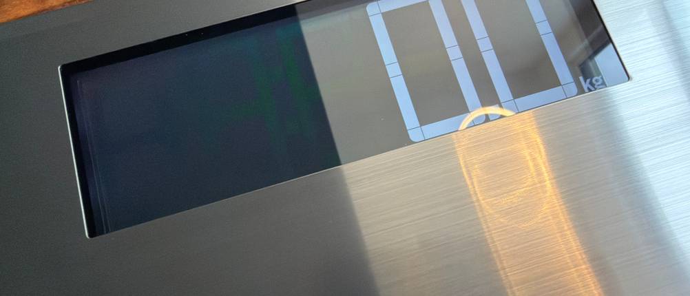 Das Display der Soehnle Style Sense Safe 300 zeigt 0,0 kg an.