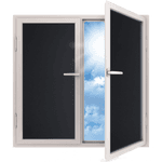 Sonnenschutzfenster schwarz