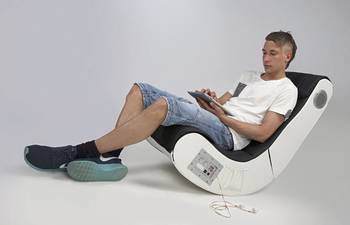 soundsessel mit vibration Mod-It Gamer Sessel: 2.1-Soundsessel mit Vibration für Gaming & Film,  Bluetooth, schwarz (Musiksessel, Gaming Stuhl Vibration, Schaukelstuhl) main image 0