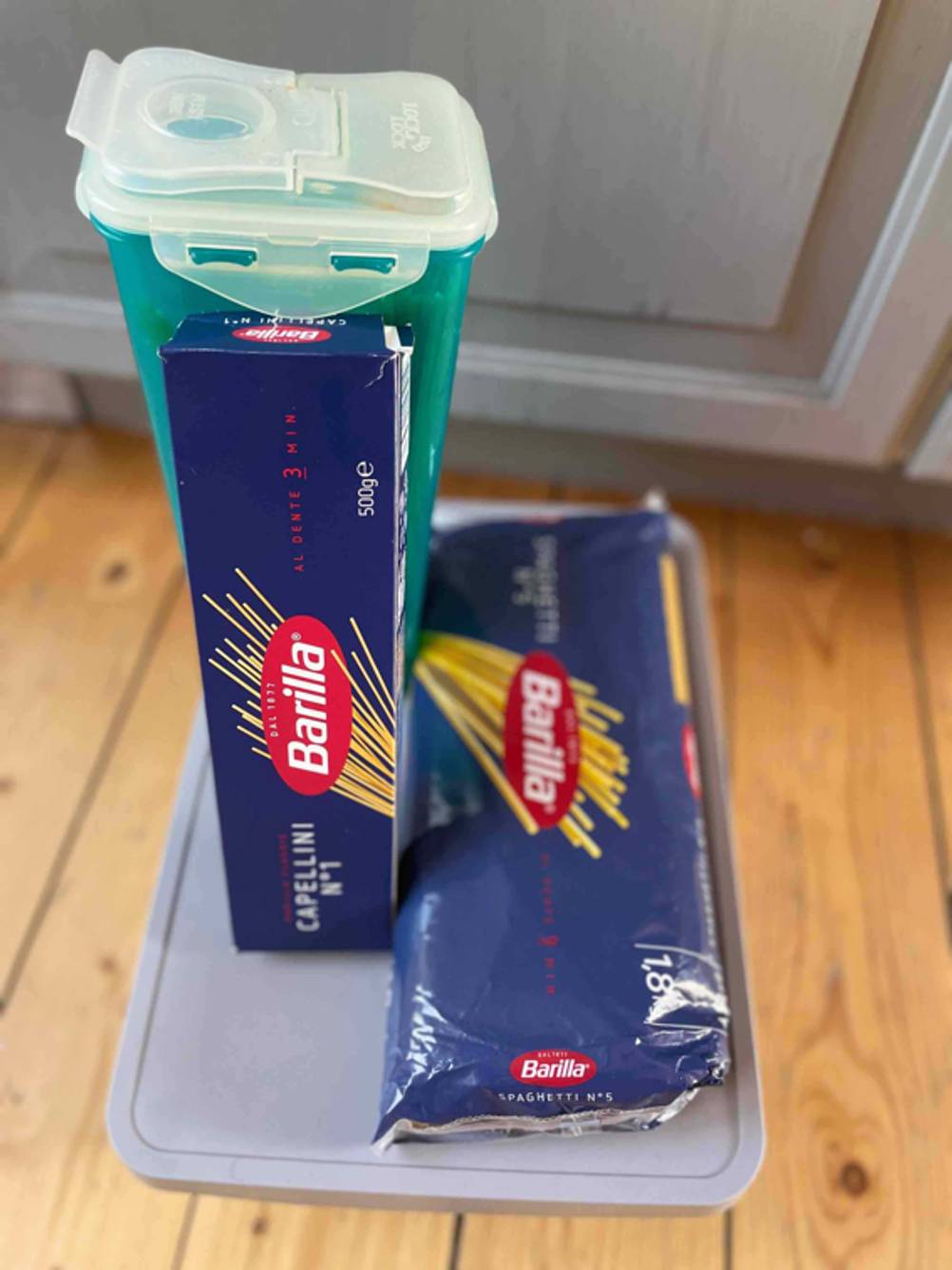 Getestete Spaghetti befindet sich in zwei unterschiedlichen Verpackungen.
