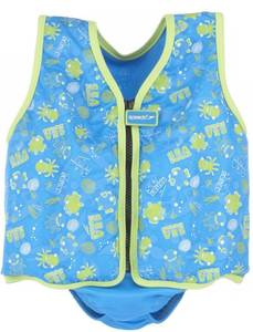 Getestete Schwimmweste mit bunten Motiven und Höschen.