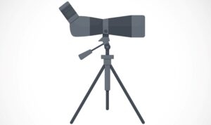 Vektorgrafik eines Spektivs auf weißem Hintergrund.