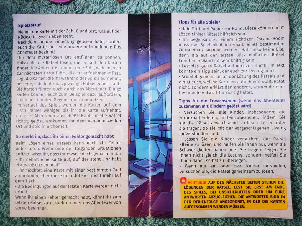 Spiele ab 8 Jahren im Test: Anleitung eines Spiels.
