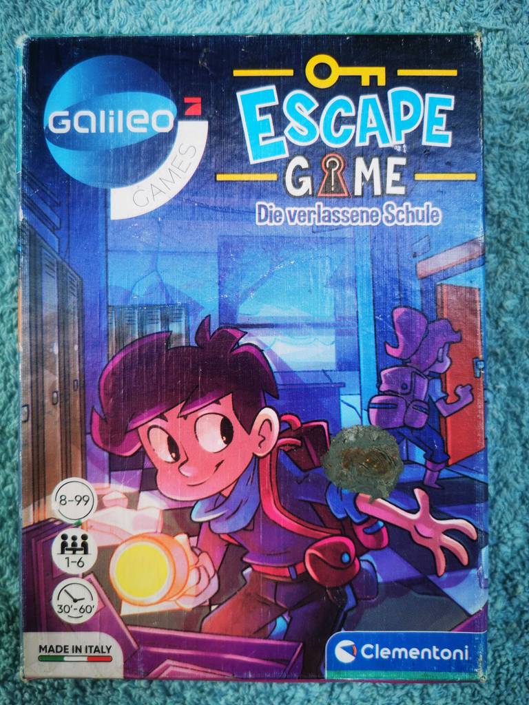 Spiele ab 8 Jahren getestet: Frontansicht der Verpackung eines Escape-Games.