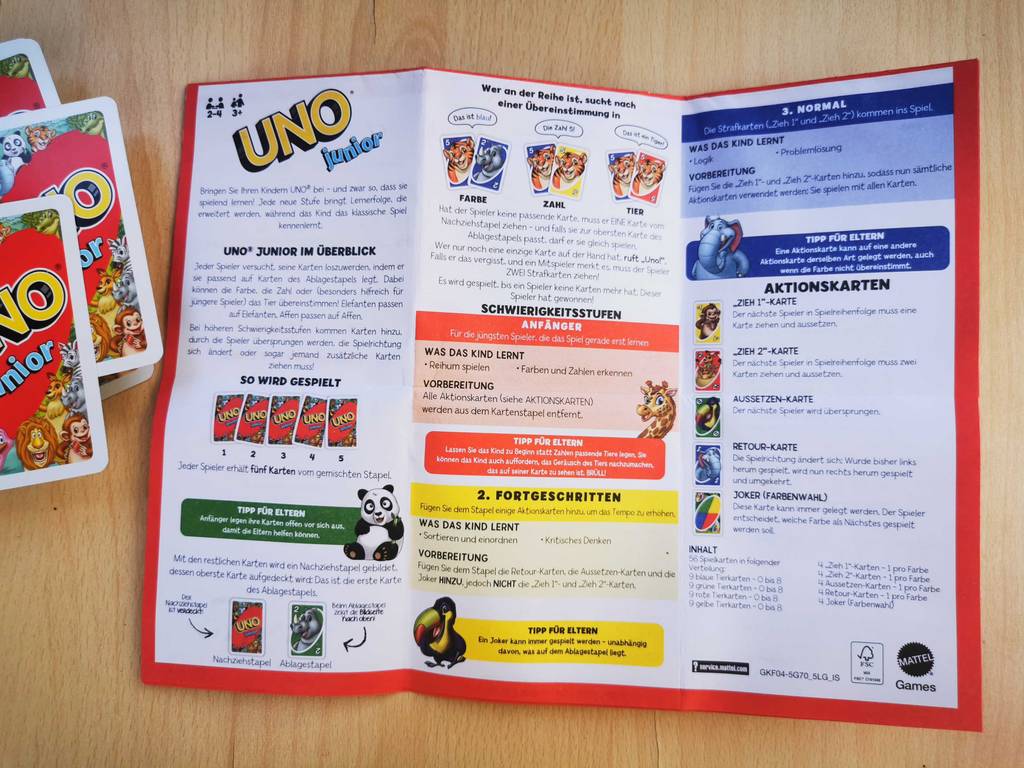Spielkarten im Test: Bebilderte Spielanleitung.