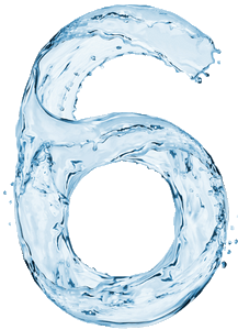 Sechs aus Wasser