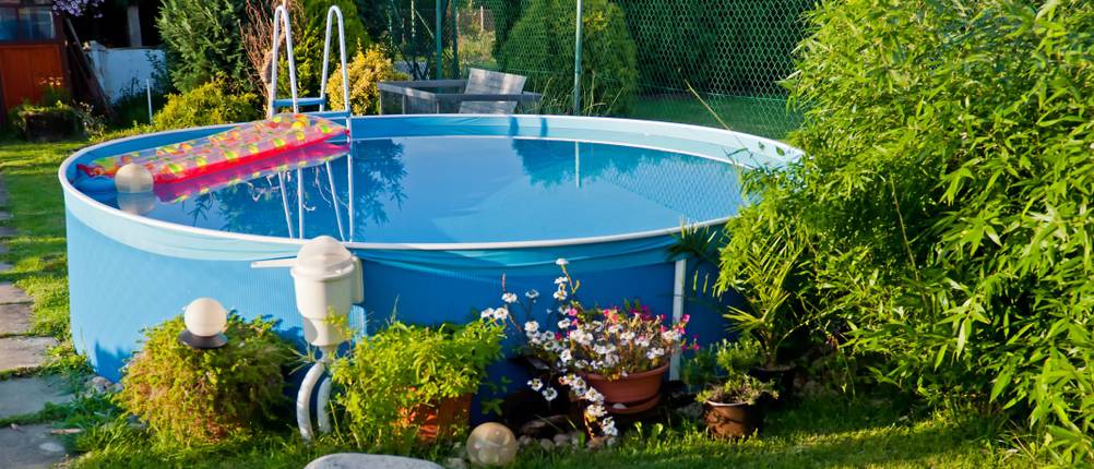 runder Stahlwandpool für den Garten