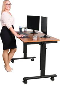 hoehenverstellbarer Schreibtisch von Stand Up Desk Store auf Rollen
