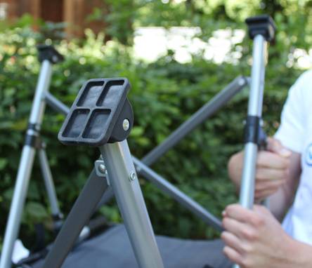 Bewegliche Standfüße Campingstuhl