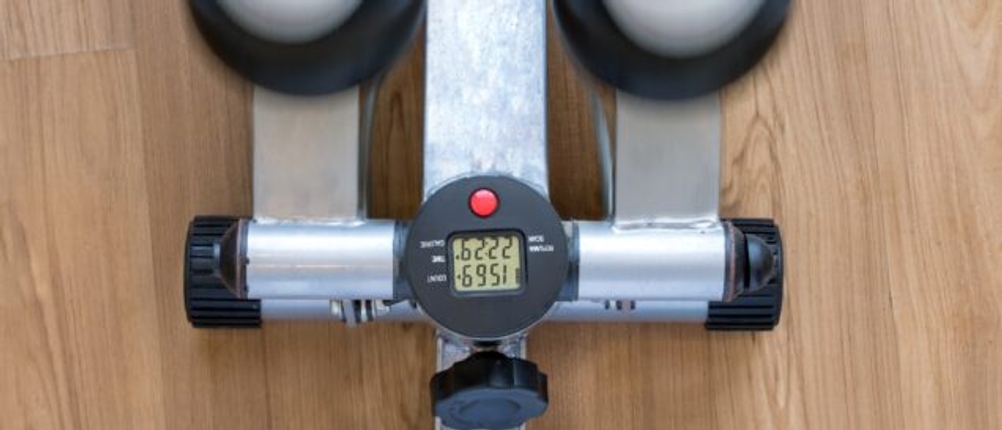 Das Display eines Steppers von oben