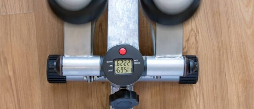 Das Display eines Steppers von oben