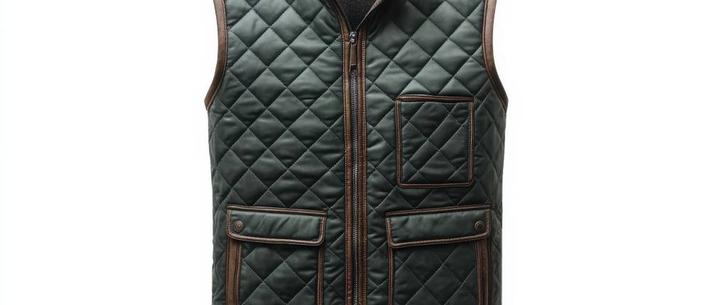 Steppweste-Herren-Test: grüne Steppjacke mit drei Außentaschen